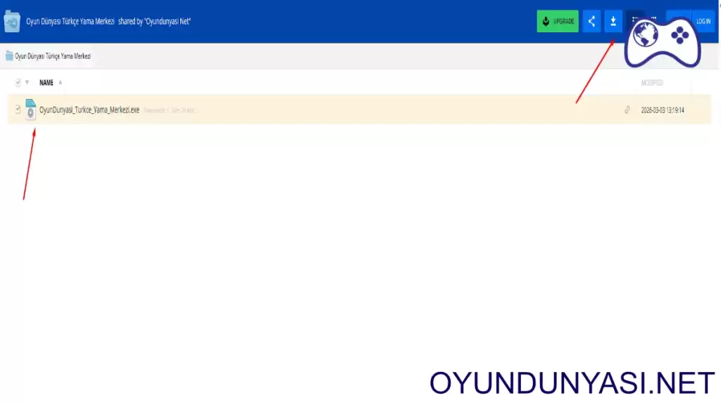 OyunDünyası Türkçe Yama Merkezi programı MediaFire indirme sayfası - OyunDunyasi_Turkce_Yama_Merkezi.exe 
