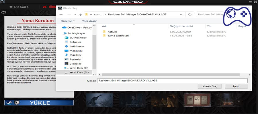 resident evil village türkçe yama steam