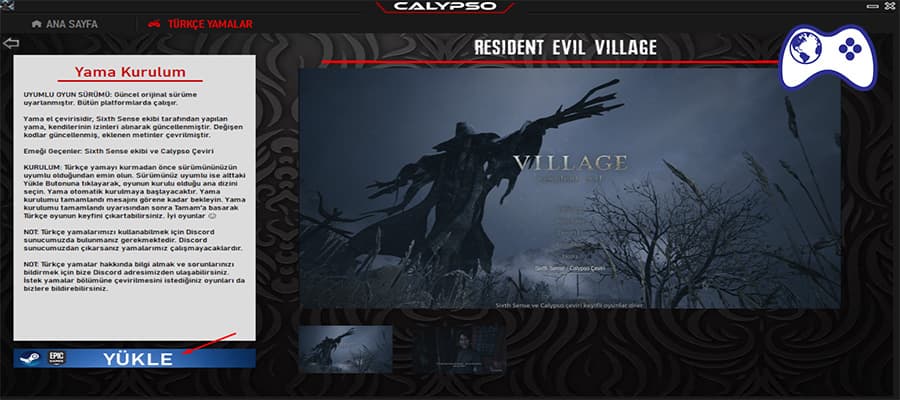 resident evil village türkçe yama v2