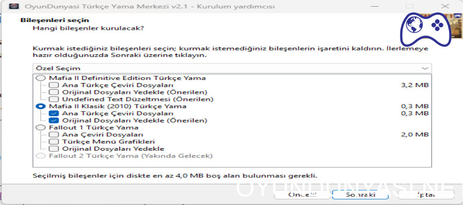 Mafia 2 Klasik Türkçe Yama kurulum adımları.