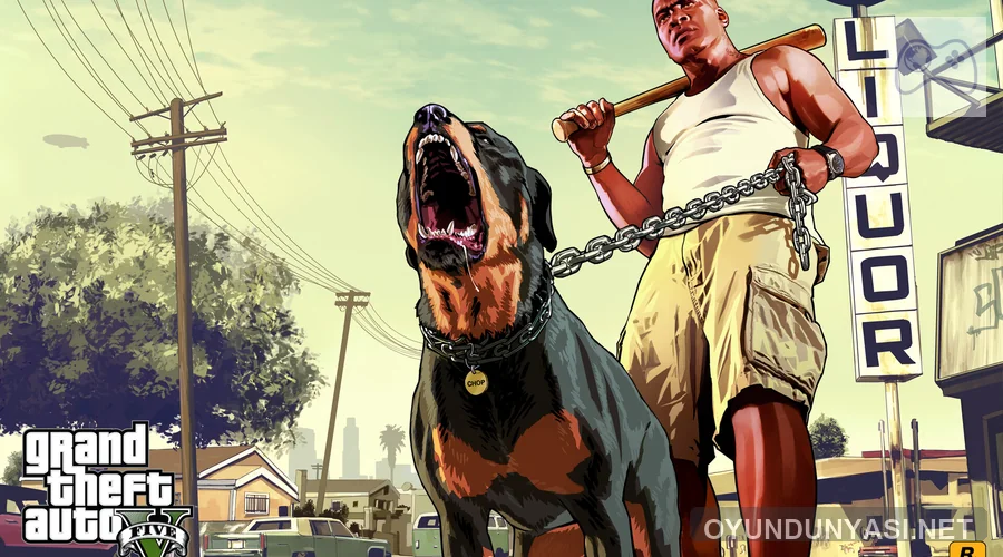 GTA 5 Franklin ve Chop resmi artwork gorseli
