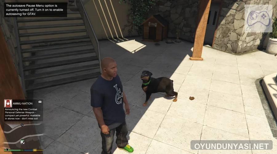 GTA 5 Franklin köpeği Chop ile yürüyüş